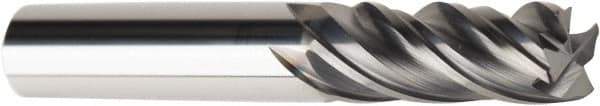American Tool Service - 3/8", 4 Flute, Single End, Solid Carbide, 0.02" Corner Radius End Mill - 2-1/2" OAL, Right Hand Flute, 7/8" LOC, Right Hand Cut - Eagle Tool & Supply