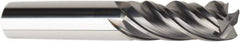 American Tool Service - 3/8", 4 Flute, Single End, Solid Carbide, 0.02" Corner Radius End Mill - 2-1/2" OAL, Right Hand Flute, 7/8" LOC, Right Hand Cut - Eagle Tool & Supply