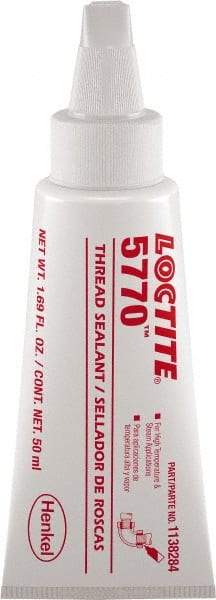 Loctite - 50 mL, White, High Strength Liquid Thread Sealant - 72 Full Cure Time - Eagle Tool & Supply