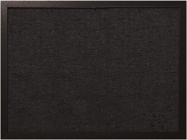 MasterVision - 17.72" Wide x 23.62" High Cork Bulletin Board - Fabric, Black - Eagle Tool & Supply