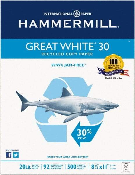 Hammermill - White Copy Paper - Use with Laser Printers, Copiers, Plain Paper Fax Machines - Eagle Tool & Supply
