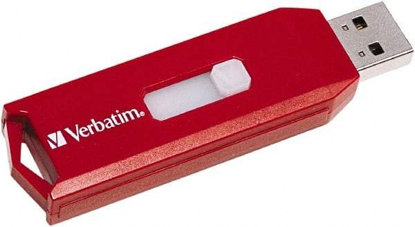 Verbatim - 8GB Red Flash Drive - Use with Windows Vista, 7 - Eagle Tool & Supply