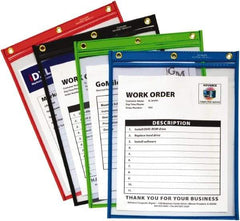 C-LINE - 20 Piece Black, Red, Blue & Green Shop Ticket Holder - 12" High x 9" Wide - Eagle Tool & Supply