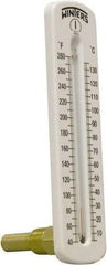 Winters - 40 to 280°F, Industrial Thermometer with Standard Thermowell - 1 Inch Immersion Length, 2 Inch Stem Length, 8 Inch Long, 1/2 Inch Thread - Eagle Tool & Supply