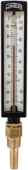 Winters - -40 to 110°F, Industrial Thermometer with Standard Thermowell - 2 Inch Immersion Length, 1.825 Inch Stem Length, 10 Inch Long, 1/2 Inch Thread - Eagle Tool & Supply