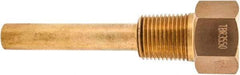 Winters - 4-1/2 Inch Overall Length, 1/2 Inch Thread, Brass Thermowell - 2-1/2 Inch Insertion Length - Eagle Tool & Supply