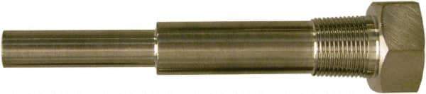 Winters - 6-3/4 Inch Overall Length, 3/4 Inch Thread, 304 Stainless Steel Thermowell - 5 Inch Insertion Length - Eagle Tool & Supply