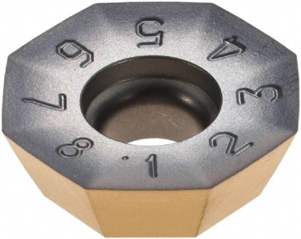 Iscar - OECR060405 AER Grade IC808 Carbide Milling Insert - TiAlN/AlTiN/TiN Finish, 0.1929" Thick, 0.5689" Inscribed Circle, 0.5mm Corner Radius - Eagle Tool & Supply