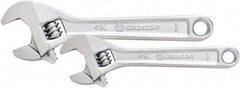 Crescent - 2 Piece, 8" to 10", Adjustable Wrench Set - Inch Measurement Standard, Chrome Finish - Eagle Tool & Supply