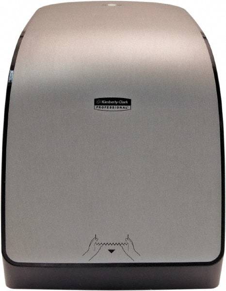 Kimberly-Clark Professional - Hands Free, Plastic Paper Towel Dispenser - 16.44" High x 12.66" Wide x 9.18" Deep, Silver - Eagle Tool & Supply