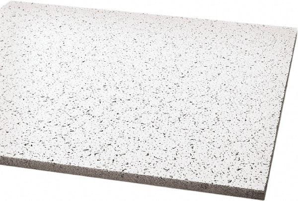Armstrong World - 24" Long x 24" Wide, Wet-Formed Mineral Fiber Acoustic Ceiling Tile - ASTM E1264 Specification, White - Eagle Tool & Supply