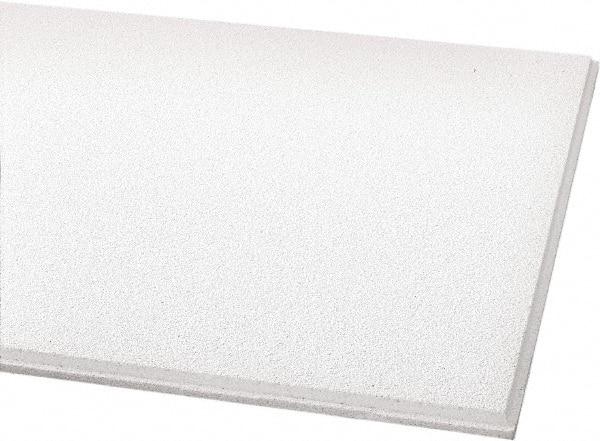 Armstrong World - 24" Long x 24" Wide, Wet-Formed Mineral Fiber Acoustic Ceiling Tile - ASTM E1264 Specification, White - Eagle Tool & Supply