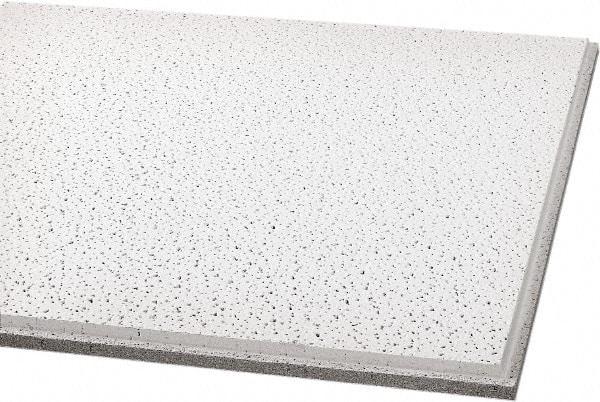 Armstrong World - 24" Long x 24" Wide, Wet-Formed Mineral Fiber Acoustic Ceiling Tile - ASTM E1264 Specification, White - Eagle Tool & Supply