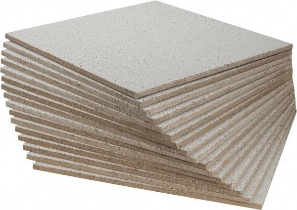 Armstrong World - 24" Long x 24" Wide, Wet-Formed Mineral Fiber Acoustic Ceiling Tile - ASTM E1264 Specification, White - Eagle Tool & Supply