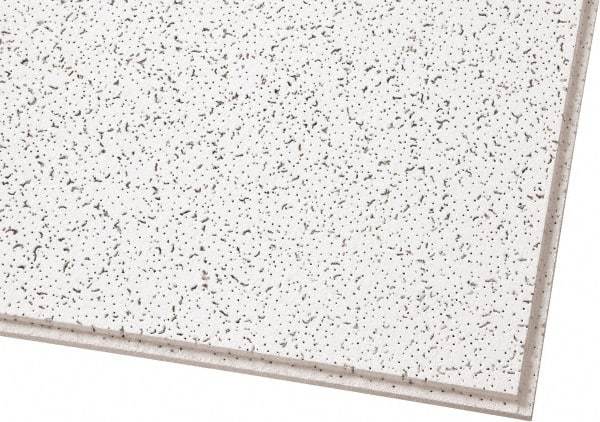 Armstrong World - 24" Long x 24" Wide, Wet-Formed Mineral Fiber Acoustic Ceiling Tile - ASTM E1264 Specification, White - Eagle Tool & Supply