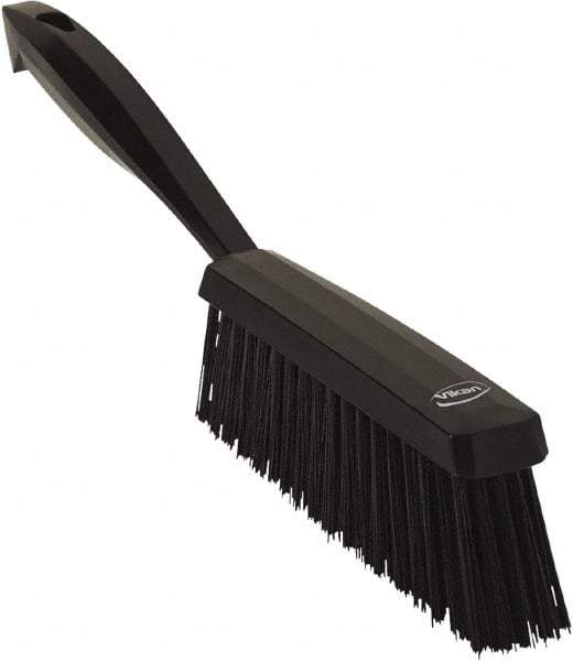 Vikan - 14" OAL, Polyester Staple Set Bench Brush - 2" Bristle Length, 6-3/8" Long Head, Black - Eagle Tool & Supply