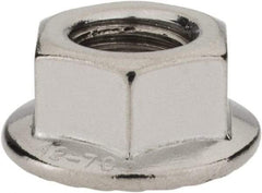 Monroe Engineering Products - M12x1.75 304 Steel Hex Flange Lock Nut - 12mm High - Eagle Tool & Supply