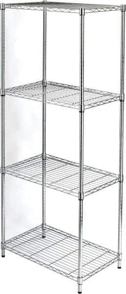 Quantum Storage - 4 Shelf Wire Shelving Unit - 30" Wide x 18" Deep x 72" High, - Eagle Tool & Supply