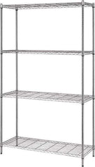 Quantum Storage - 4 Shelf Wire Shelving Unit - 36" Wide x 18" Deep x 72" High, - Eagle Tool & Supply