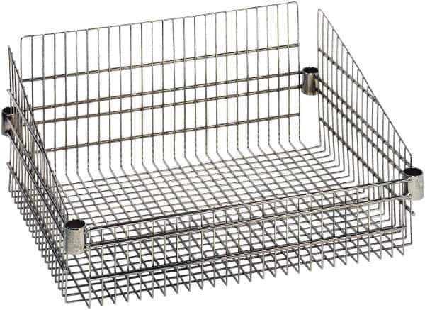 Quantum Storage - Wire Basket Unit - 24" Wide x 24" Deep x 10" High, - Eagle Tool & Supply