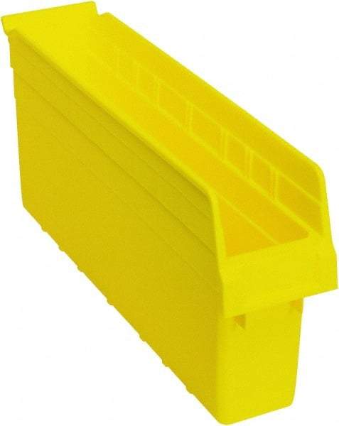 Quantum Storage - 17-7/8" Deep, Yellow Polypropylene Hopper Shelf Bin - 8" High x 4-3/8" Wide x 17-7/8" Long - Eagle Tool & Supply