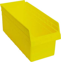 Quantum Storage - 17-7/8" Deep, Yellow Polypropylene Hopper Shelf Bin - 8" High x 8-3/8" Wide x 17-7/8" Long - Eagle Tool & Supply