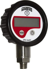 Winters - 2-1/2" Dial, 1/4 Thread, 30" HG Vac Scale Range, Pressure Gauge - Lower Connection Mount, Accurate to 0.01% of Scale - Eagle Tool & Supply
