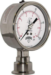 Winters - 4" Dial, 1-1/2 Thread, 0-100 Scale Range, Pressure Gauge - Lower Connection Mount, Accurate to 0.01% of Scale - Eagle Tool & Supply