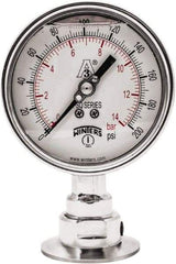 Winters - 4" Dial, 2 Thread, 0-200 Scale Range, Pressure Gauge - Lower Connection Mount, Accurate to 0.01% of Scale - Eagle Tool & Supply