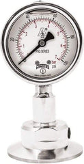 Winters - 2-1/2" Dial, 2 Thread, 0-100 Scale Range, Pressure Gauge - Lower Connection Mount, Accurate to 1.5% of Scale - Eagle Tool & Supply