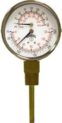 Winters - 3" Dial, 1/2 Thread, 0-200 Scale Range, Pressure Gauge - Lower Connection Mount, Accurate to 0.03% of Scale - Eagle Tool & Supply
