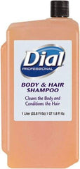 Dial - 1 L Bottle Peach Hair & Body Wash - Clear Amber - Eagle Tool & Supply