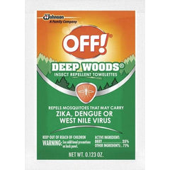 OFF! - 12 Count 25% DEET Towelette - For Chiggers, Fleas, Flies, Mosquitoes, Ticks - Eagle Tool & Supply