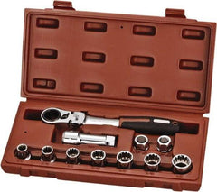 Paramount - 11 Piece 3/4" Drive Deep Well Socket Set - 12 Points, 3/8" to 3/4" Range, Inch Measurement Standard - Eagle Tool & Supply
