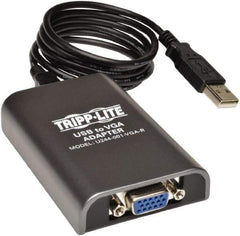 Tripp-Lite - Dual-Monitor Adapter - USB Connector, Black, Use with Cabling and Video Applications - Eagle Tool & Supply