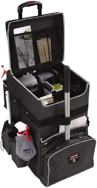 Rubbermaid - Ballistic Nylon Janitor Cart - 14-1/4" Width - Eagle Tool & Supply