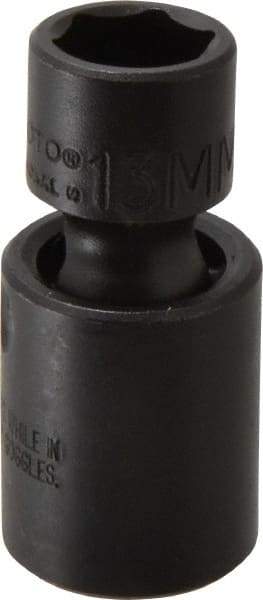Proto - 3/8" Drive 13mm Standard Universal Impact Socket - 6 Points, 2" OAL - Eagle Tool & Supply