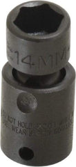 Proto - 3/8" Drive 14mm Standard Universal Impact Socket - 6 Points, 2" OAL - Eagle Tool & Supply