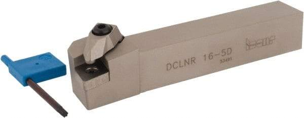 Iscar - DCLN, Right Hand Cut, 5° Lead Angle, 1" Shank Height x 1" Shank Width, Negative Rake Indexable Turning Toolholder - 6" OAL, CN..54. Insert Compatibility, Series Isoturn - Eagle Tool & Supply