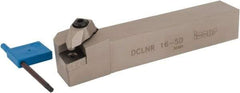 Iscar - DCLN, Right Hand Cut, 5° Lead Angle, 1" Shank Height x 1" Shank Width, Negative Rake Indexable Turning Toolholder - 6" OAL, CN..54. Insert Compatibility, Series Isoturn - Eagle Tool & Supply
