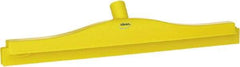 Vikan - 20" Rubber Blade Floor Squeegee - Double Edge, Yellow, Plastic Holder - Eagle Tool & Supply