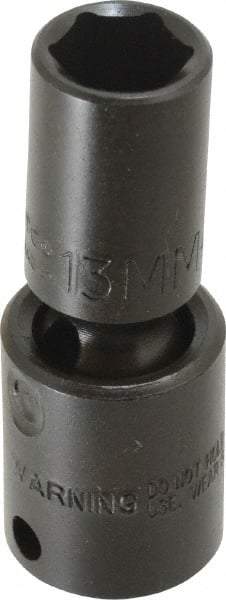 Proto - 3/8" Drive 13mm Deep Universal Impact Socket - 6 Points, 2-19/32" OAL - Eagle Tool & Supply