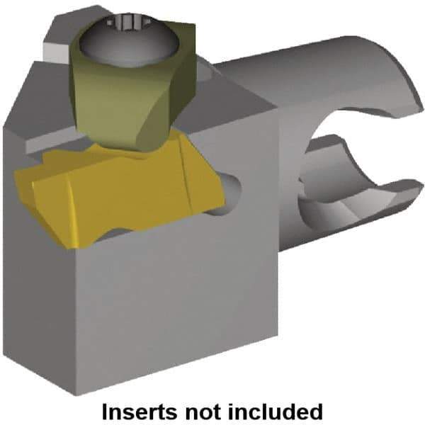 Kennametal - Insert Style NG 3R, 30mm Head Length, Right Hand Cut, External Modular Threading Cutting Unit Head - System Size KM20, 12.5mm Center to Cutting Edge, Series Top Notch - Eagle Tool & Supply