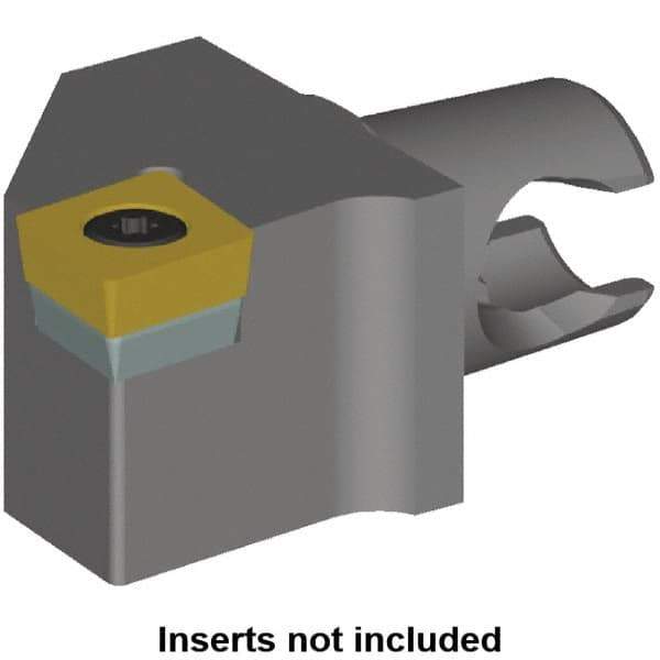 Kennametal - Right Hand Cut, Size KM20, CC.. Insert Compatiblity, Modular Turning & Profiling Cutting Unit Head - 12.5mm Ctr to Cutting Edge, 25mm Head Length, Series KM Mini - Eagle Tool & Supply