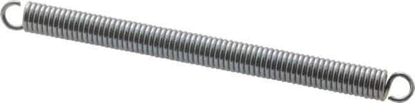 Gardner Spring - 3/16" OD, 7 Lb Max Load, 3.7" Max Ext Len, 0.031" Wire Diam Spring - 5.1 Lb/In Rating, 2-1/2" Free Length - Eagle Tool & Supply