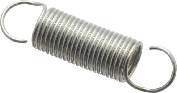 Gardner Spring - 1/4" OD, 3.1 Lb Max Load, 1.96" Max Ext Len, 0.026" Wire Diam Spring - 2.8 Lb/In Rating, 1" Free Length - Eagle Tool & Supply