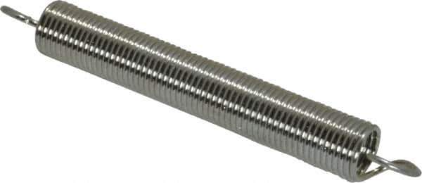 Gardner Spring - 1/4" OD, 3.1 Lb Max Load, 4.7" Max Ext Len, 0.026" Wire Diam Spring - 1 Lb/In Rating, 2" Free Length - Eagle Tool & Supply