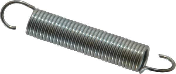 Gardner Spring - 1/4" OD, 5.2 Lb Max Load, 2.68" Max Ext Len, 0.031" Wire Diam Spring - 3.8 Lb/In Rating, 1-1/2" Free Length - Eagle Tool & Supply