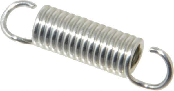 Gardner Spring - 1/4" OD, 8.5 Lb Max Load, 1.42" Max Ext Len, 0.037" Wire Diam Spring - 17.7 Lb/In Rating, 1" Free Length - Eagle Tool & Supply