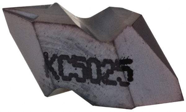 Kennametal - NT2 K Grade KC5025, Internal/External Partial Profile 60° Threading Insert - 0.7 to 30mm & 8 to 36 TPI Ext Pitch, 1.25 to 3.5mm & 7 to 20 TPI Int Pitch, Right Hand Insert, TiAlN Finish, Carbide - Eagle Tool & Supply